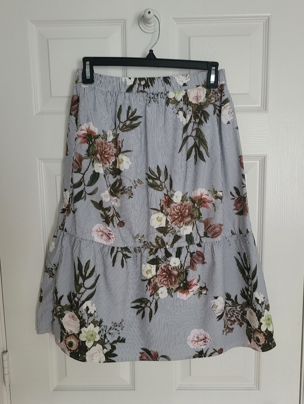 Vintage Women's Floral Midi Skirt Size S